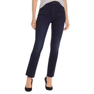 MOTHER The Hustler Ankle Fray Howling at the Disco Ball Dark Blue Denim Size 28